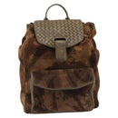 BOTTEGA VENETA Backpack Suede Brown Auth bs37401-13