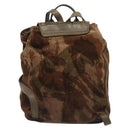 BOTTEGA VENETA Backpack Suede Brown Auth bs37401-2
