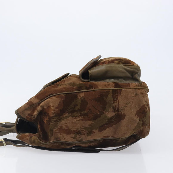 BOTTEGA VENETA Backpack Suede Brown Auth bs37401