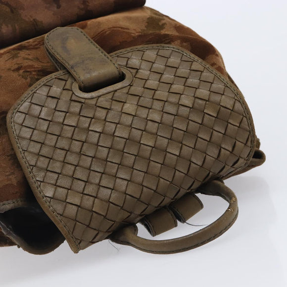 BOTTEGA VENETA Backpack Suede Brown Auth bs37401