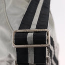 CHANEL Chanel Sports Messenger Bag Nylon Silver CC Auth bs37405-18