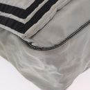 CHANEL Chanel Sports Messenger Bag Nylon Silver CC Auth bs37405-19