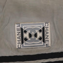 CHANEL Chanel Sports Messenger Bag Nylon Silver CC Auth bs37405-23