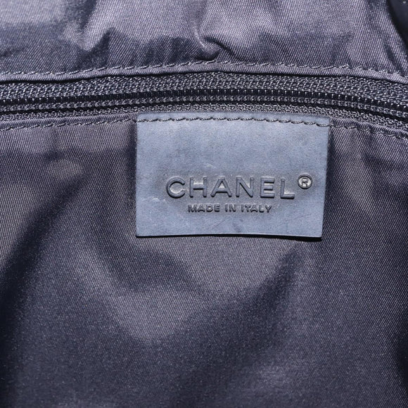 CHANEL Chanel Sports Messenger Bag Nylon Silver CC Auth bs37405