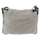 CHANEL Chanel Sports Messenger Bag Nylon Silver CC Auth bs37405-2