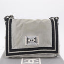 CHANEL Chanel Sports Messenger Bag Nylon Silver CC Auth bs37405-12