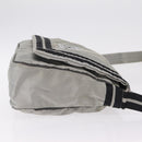CHANEL Chanel Sports Messenger Bag Nylon Silver CC Auth bs37405-4