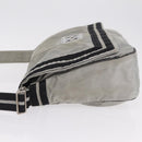 CHANEL Chanel Sports Messenger Bag Nylon Silver CC Auth bs37405-5