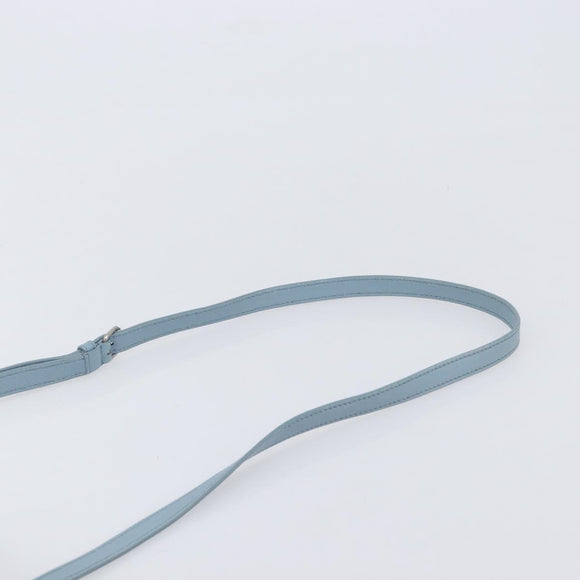 BALENCIAGA Triangle Duffel Bag Leather 2way Light Blue 531048 Auth bs37406