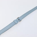 BALENCIAGA Triangle Duffel Bag Leather 2way Light Blue 531048 Auth bs37406-15