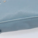 BALENCIAGA Triangle Duffel Bag Leather 2way Light Blue 531048 Auth bs37406-19