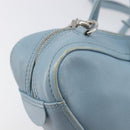 BALENCIAGA Triangle Duffel Bag Leather 2way Light Blue 531048 Auth bs37406-20