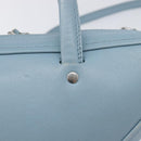 BALENCIAGA Triangle Duffel Bag Leather 2way Light Blue 531048 Auth bs37406-21