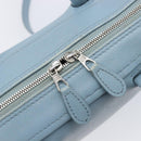 BALENCIAGA Triangle Duffel Bag Leather 2way Light Blue 531048 Auth bs37406-23
