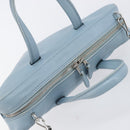 BALENCIAGA Triangle Duffel Bag Leather 2way Light Blue 531048 Auth bs37406-6
