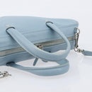 BALENCIAGA Triangle Duffel Bag Leather 2way Light Blue 531048 Auth bs37406-7