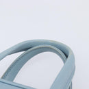 BALENCIAGA Triangle Duffel Bag Leather 2way Light Blue 531048 Auth bs37406-8