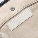 Balenciaga Rope Handle Navy Cabas Bag Leather 2way White 390346 Auth bs37408-25