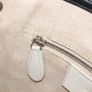 Balenciaga Rope Handle Navy Cabas Bag Leather 2way White 390346 Auth bs37408-28