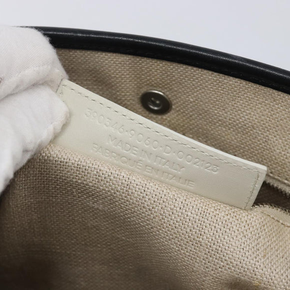 Balenciaga Rope Handle Navy Cabas Bag Leather 2way White 390346 Auth bs37408
