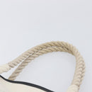 Balenciaga Rope Handle Navy Cabas Bag Leather 2way White 390346 Auth bs37408-15