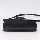 LOEWE Barcelona Shoulder Bag Suede Blue Silver Auth bs37409A-5