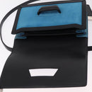 LOEWE Barcelona Shoulder Bag Suede Blue Silver Auth bs37409A-20