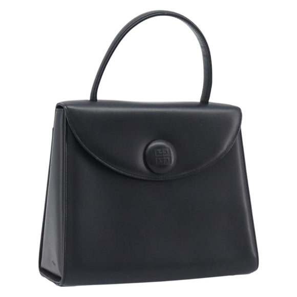 VALENTINO Hand Bag Leather Black Gold Auth bs37410A