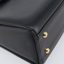 VALENTINO Hand Bag Leather Black Gold Auth bs37410A-15