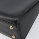 VALENTINO Hand Bag Leather Black Gold Auth bs37410A-16