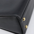VALENTINO Hand Bag Leather Black Gold Auth bs37410A-9
