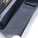 VALENTINO Hand Bag Leather Black Gold Auth bs37410A-11