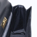 VALENTINO Hand Bag Leather Black Gold Auth bs37410A-20