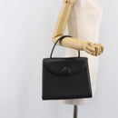 VALENTINO Hand Bag Leather Black Gold Auth bs37410A-23