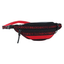 Christian Louboutin Waist Bag Canvas Black Silver Auth bs37415A-1