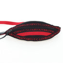 Christian Louboutin Waist Bag Canvas Black Silver Auth bs37415A-5