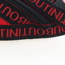 Christian Louboutin Waist Bag Canvas Black Silver Auth bs37415A-16