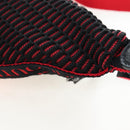 Christian Louboutin Waist Bag Canvas Black Silver Auth bs37415A-18