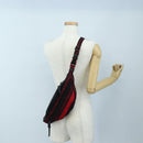 Christian Louboutin Waist Bag Canvas Black Silver Auth bs37415A-24