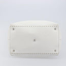 FENDI Celeria Tote Bag Leather White Silver Auth bs37416V-10