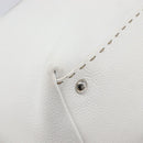 FENDI Celeria Tote Bag Leather White Silver Auth bs37416V-14