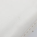 FENDI Celeria Tote Bag Leather White Silver Auth bs37416V-16
