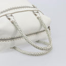 FENDI Celeria Tote Bag Leather White Silver Auth bs37416V-8