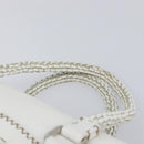 FENDI Celeria Tote Bag Leather White Silver Auth bs37416V-9