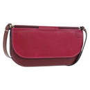 LOEWE Anagram Gate Pochette Shoulder Bag Leather Wine Red Gold Auth bs37417A-1