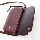 LOEWE Anagram Gate Pochette Shoulder Bag Leather Wine Red Gold Auth bs37417A-9