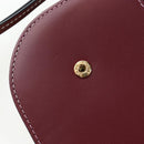 LOEWE Anagram Gate Pochette Shoulder Bag Leather Wine Red Gold Auth bs37417A-20