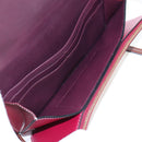 LOEWE Anagram Gate Pochette Shoulder Bag Leather Wine Red Gold Auth bs37417A-10