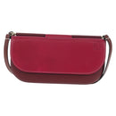 LOEWE Anagram Gate Pochette Shoulder Bag Leather Wine Red Gold Auth bs37417A-13