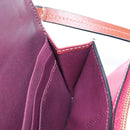 LOEWE Anagram Gate Pochette Shoulder Bag Leather Wine Red Gold Auth bs37417A-22